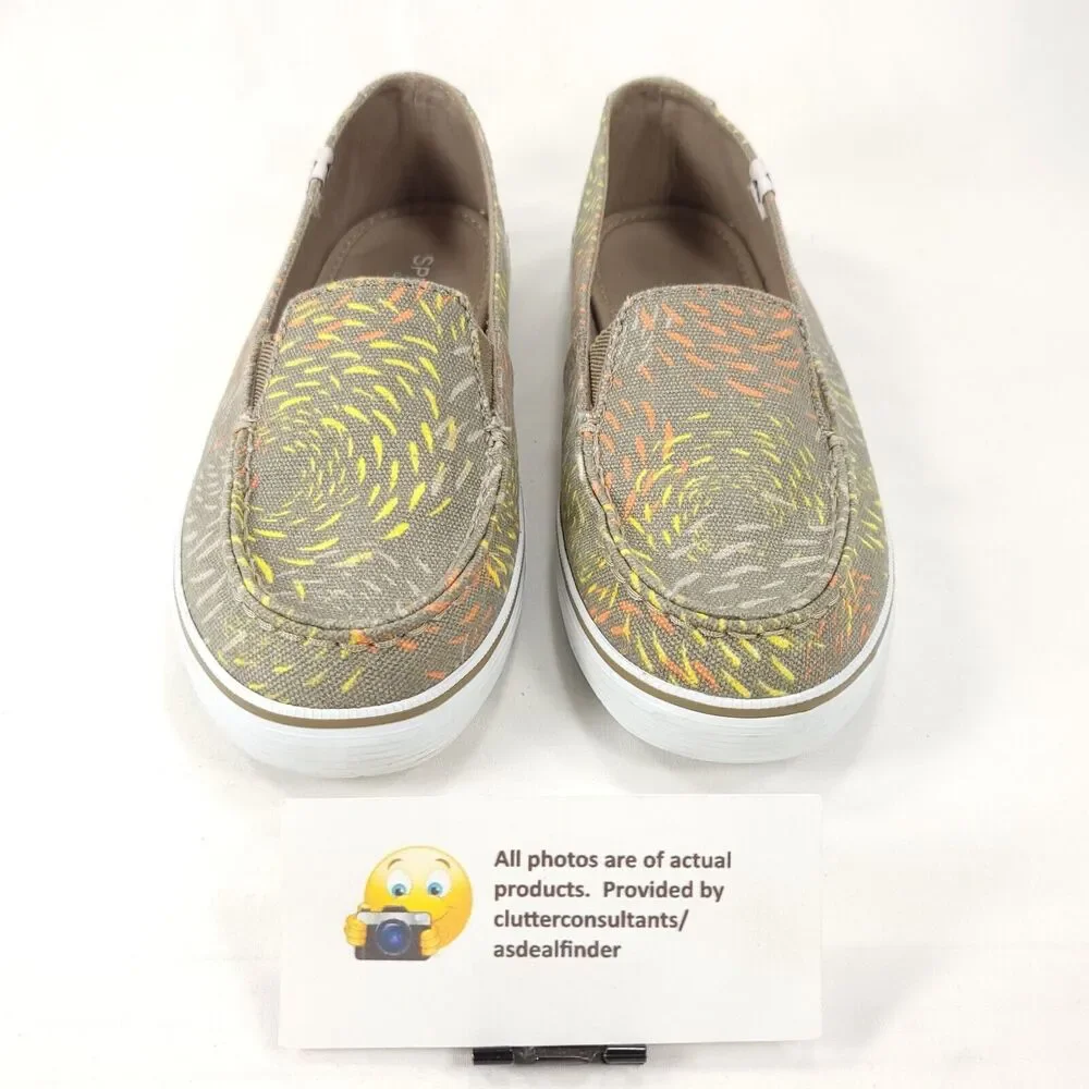 Sperry Top Sider Slip On Casual Loafer Shoe Womens Size 7 STS95830 Gray